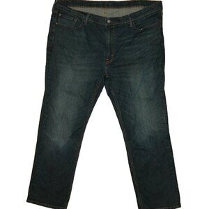 Levis 541 Jeans Mens 44 x 32 Dark Blue Straight Leg Athletic Tapered Denim